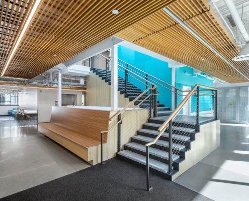 Complex stairs at CSULB Student Success Center