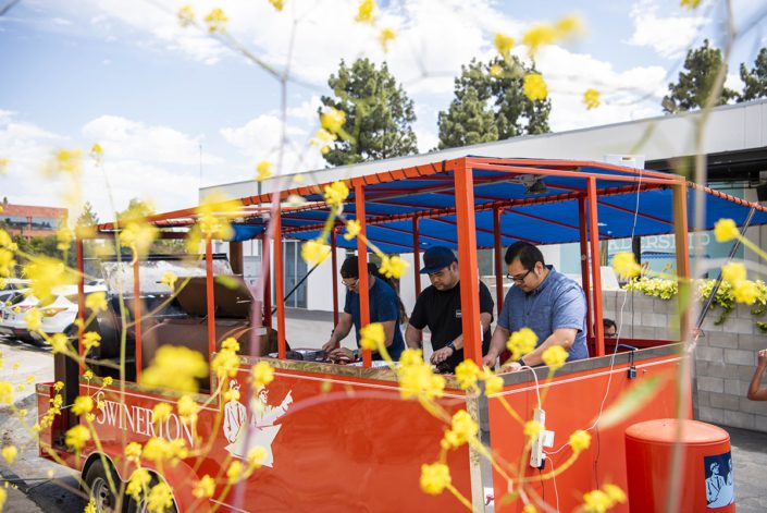 Swinerton's orange BBQ in San Diego