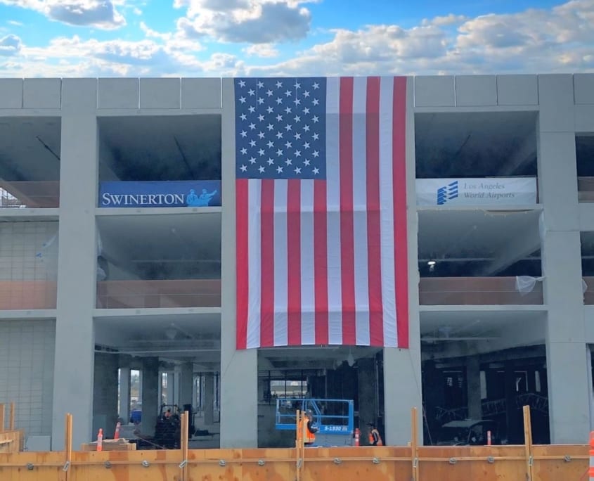 airport construction parking garage Los Angeles
