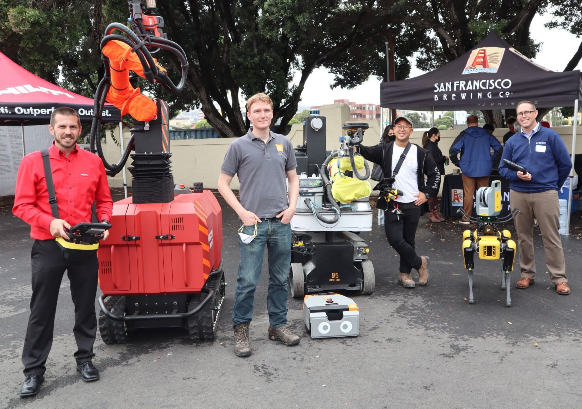 live demonstrations from our partners at Boston Dynamics, Trimble, Dusty Robotics, CANVAS, Factory OS, Xtreme Cube and Hilti.