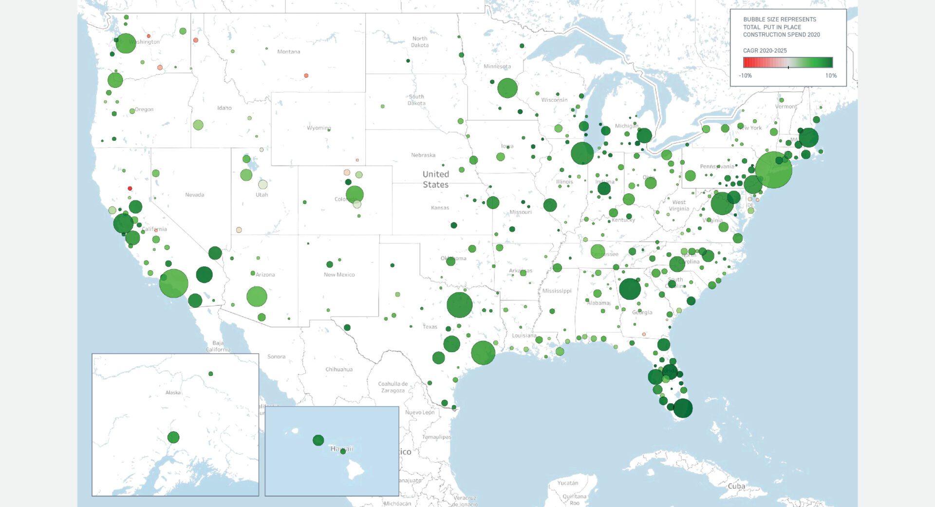 2022-construction-industry-economic-outlook-analysis: Total Construction Spending Source: FMI 2022 Engineering and Construction Industry Overview Total Construction Spending Put in Place 2020 and Forecast Growth (2020 through 2025) by Metropolitan Statistical Area.