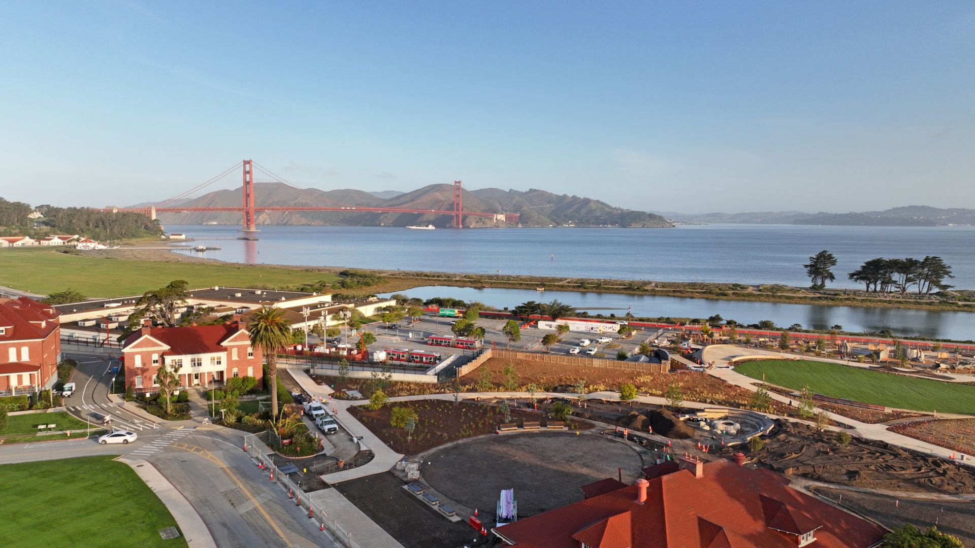 Presidio Tunnel tops with golden gate bridge