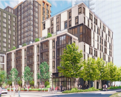 Senior Building: Rendering by Mithun