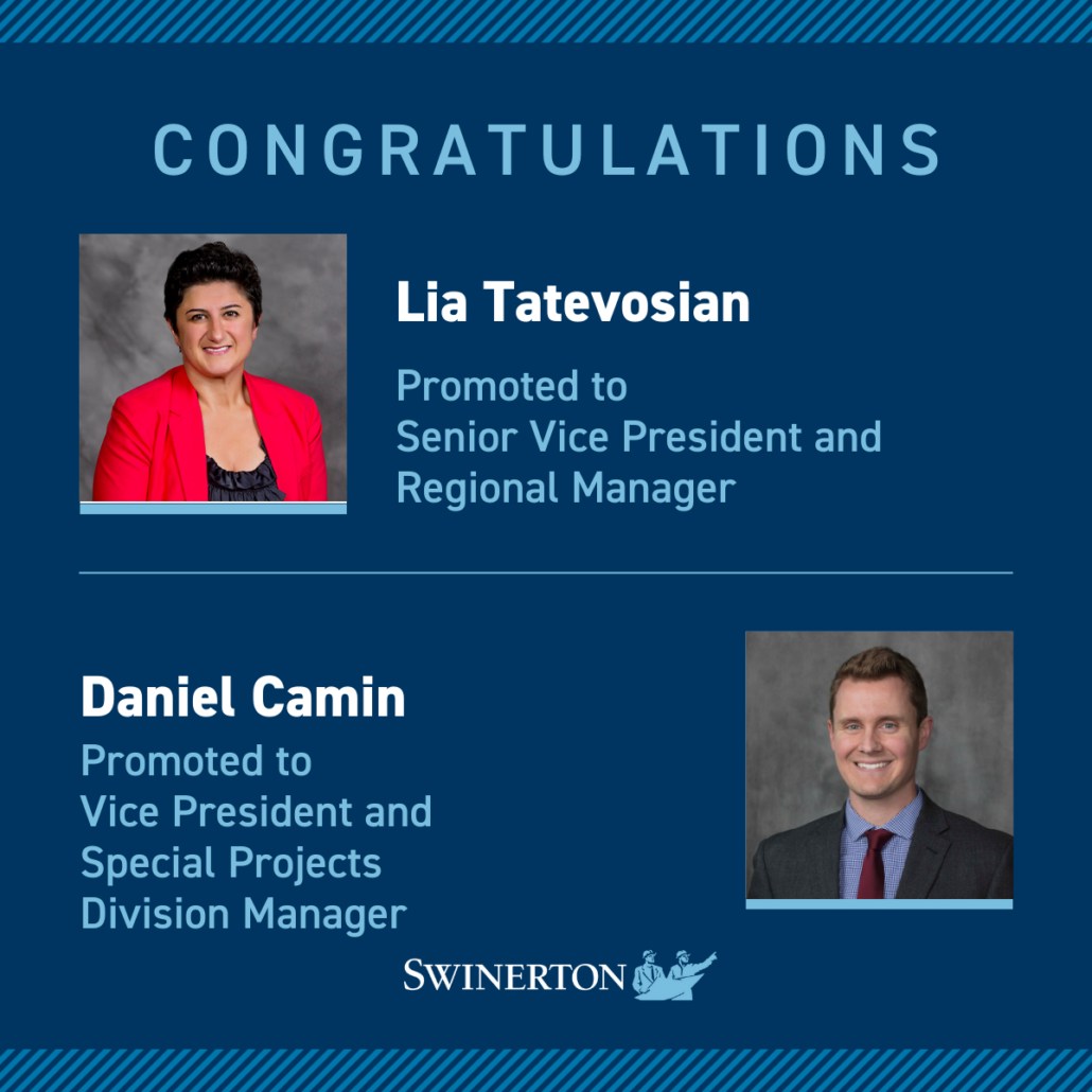 SWINERTON ELEVATES LEADERSHIP ROSTER WITH STRATEGIC APPOINTMENTS SWINERTON ELEVATES LEADERSHIP ROSTER WITH STRATEGIC APPOINTMENTS